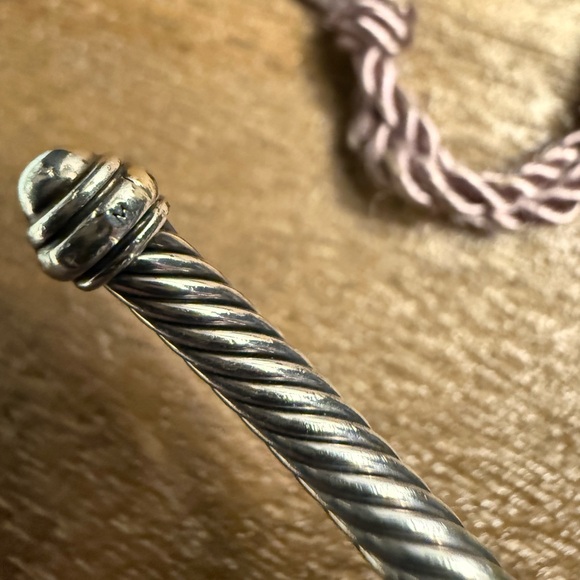David Yurman Classic Cable Bracelet w/Gold 4mm Size Medium - Picture 5 of 5